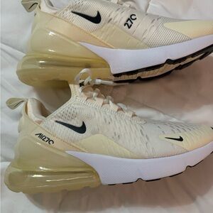 Nike Air Max 270 yellow/White Sneakers with Black Swoosh